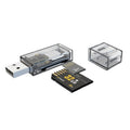 Convertidor OTG USB a SD/TF 2 en 1 Lector de tarjetas multifunción, Transparent
