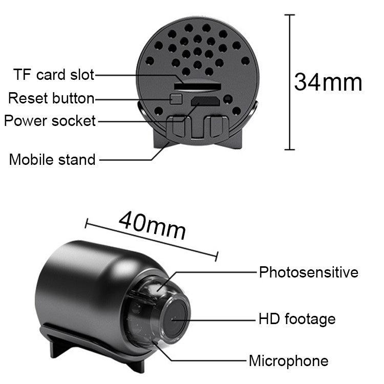 Mini cámara de vigilancia remota 1080P remota WIFI inteligente para el hogar HD de 2 millones de píxeles, X5, X5+32G, X5+64G, X5+128G