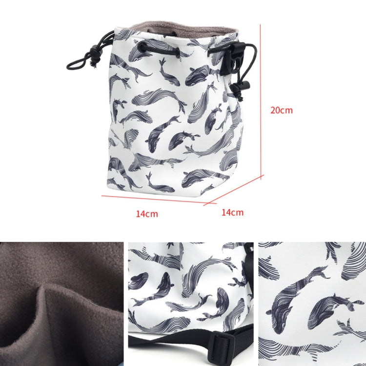 Bolsa de almacenamiento impermeable multifuncional portátil con cordón para cámaras instantáneas