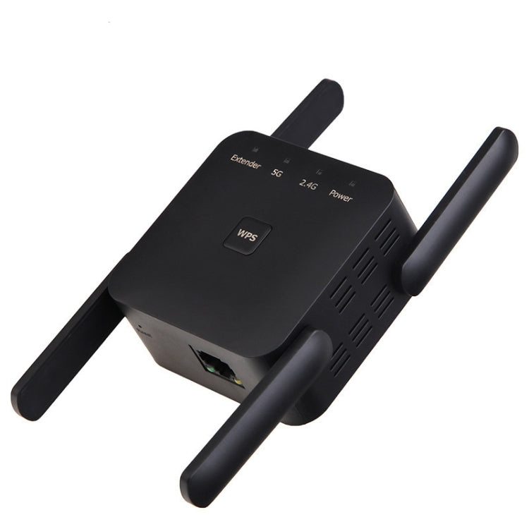 El repetidor amplificador de extensión WiFi de 1200Mbps 2,4G/5G admite puerto Ethernet, White EU Plug, White US Plug, White UK Plug, Black EU Plug, Black US Plug, Black UK Plug