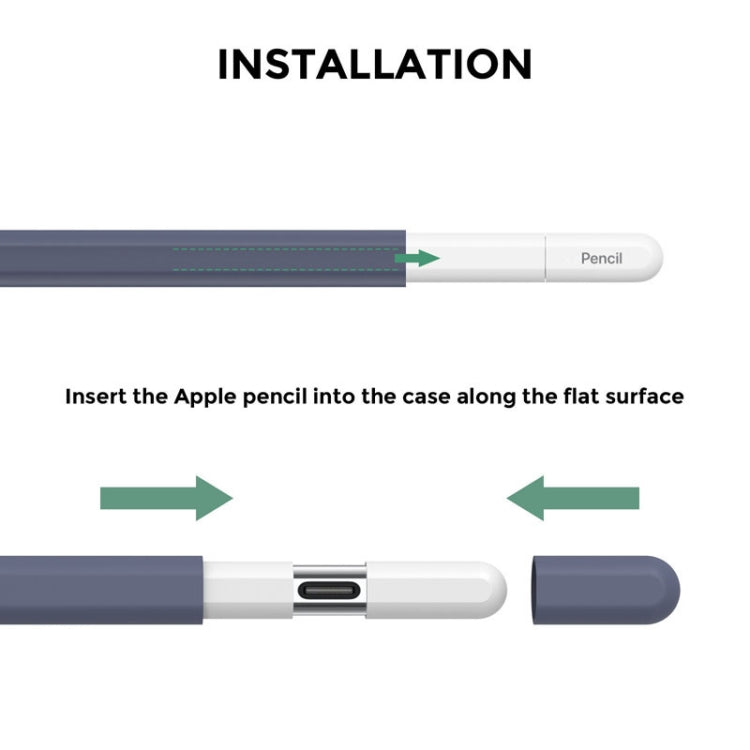 Para Apple Pencil 3 USB-C AhaStyle PT65-3 Funda protectora de silicona del mismo color