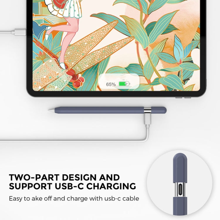 Para Apple Pencil 3 USB-C AhaStyle PT65-3 Funda protectora de silicona del mismo color