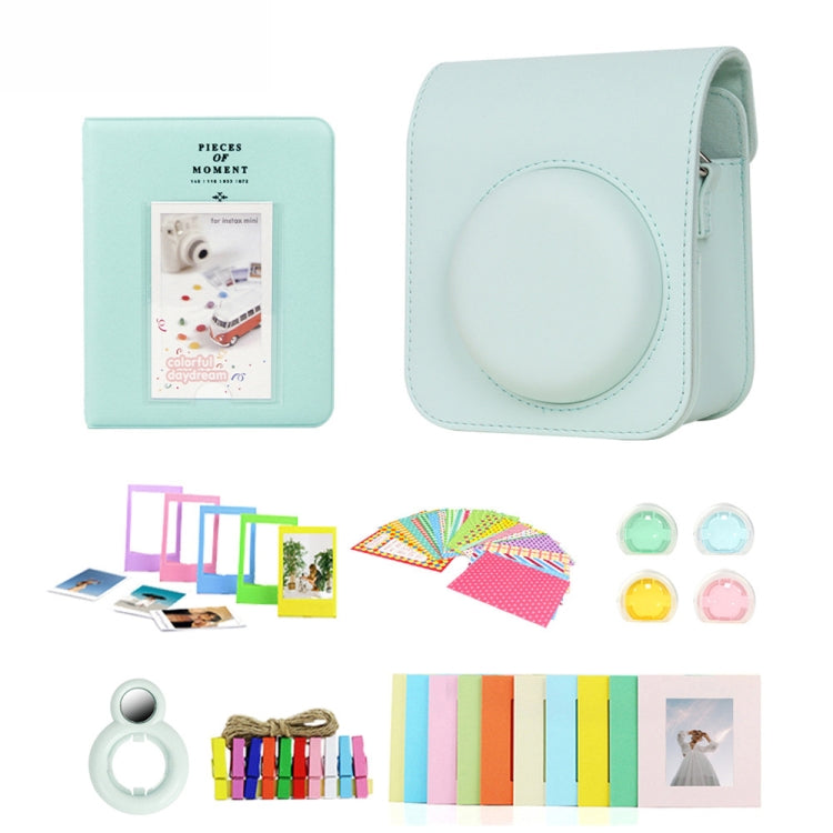 Para Polaroid Mini12 7 en 1, pegatina para álbum de fotos, marco de fotos, bolsa para cámara, Green, White, Blue, Pink, Purple