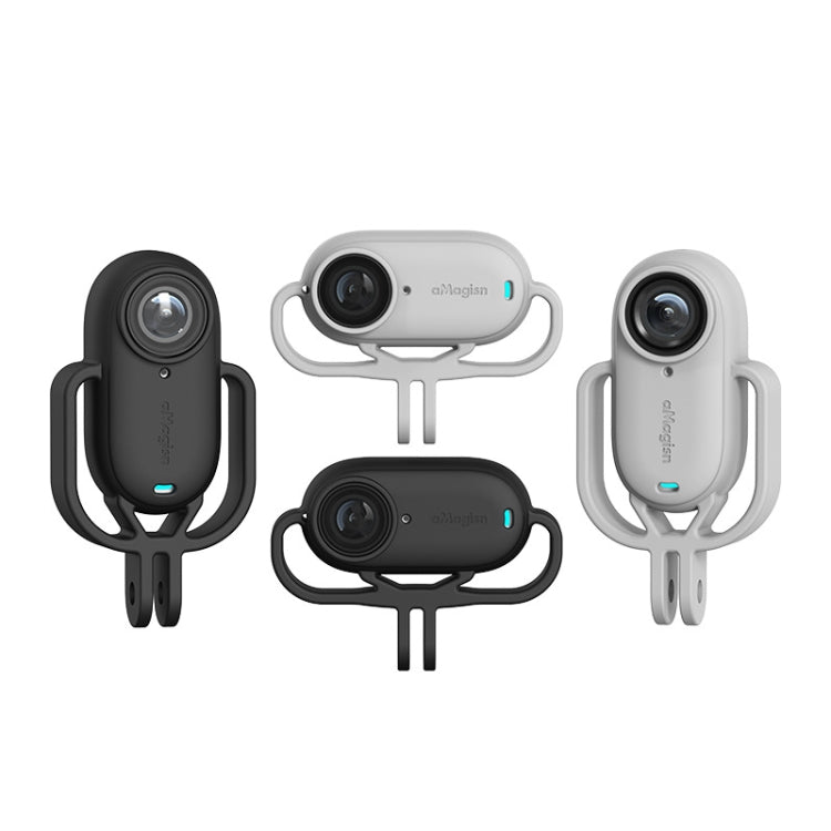 Para Insta360 GO 3 aMagisn funda de silicona accesorios protectores de cámara, Horizontal Gray, Vertical Gray, Horizontal Black, Vertical Black