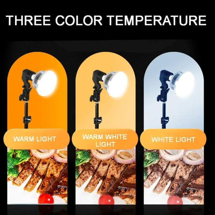 Luz de relleno en forma de hongo + Kit de soporte de fotografía superior de escritorio para foto/vídeo, 90W 155mm, 80W 120mm