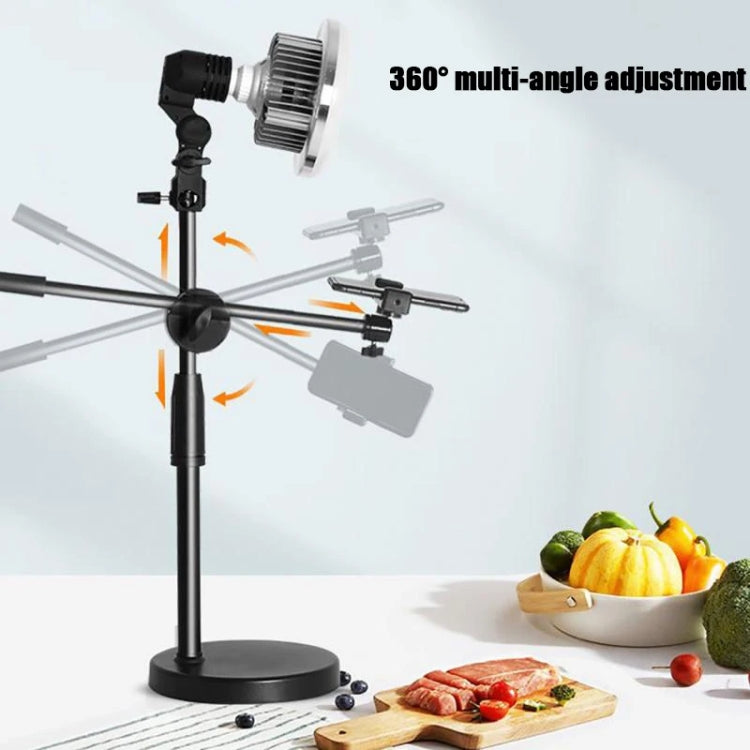 Luz de relleno en forma de hongo + Kit de soporte de fotografía superior de escritorio para foto/vídeo, 90W 155mm, 80W 120mm