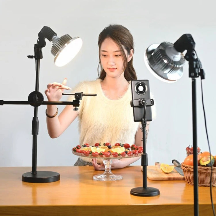 Luz de relleno en forma de hongo + Kit de soporte de fotografía superior de escritorio para foto/vídeo, 90W 155mm, 80W 120mm