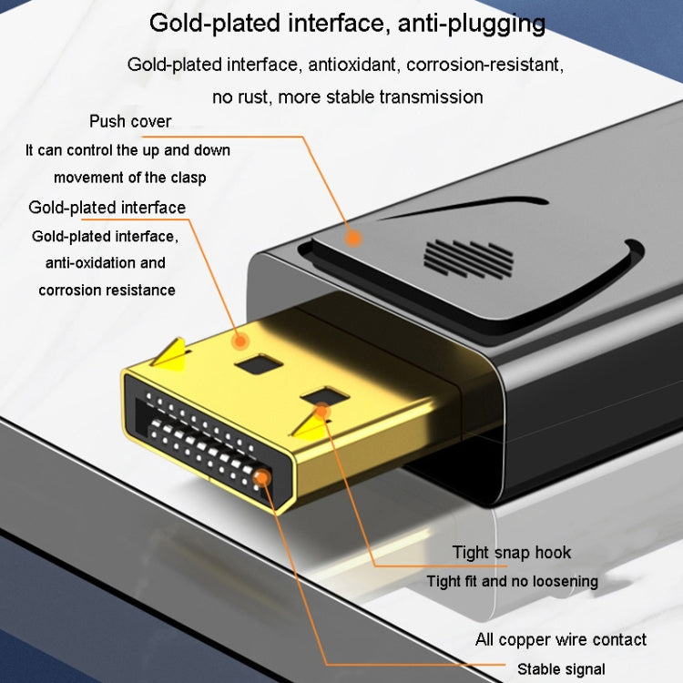 JINGHUA DP macho a HDMI adaptador hembra conector de audio y vídeo, 1080P Universal Version, 4K Universal Version