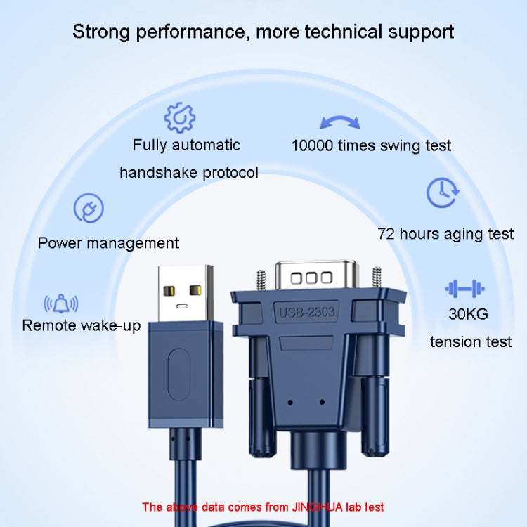 JINGHUA USB a RS232 Cable serie DB9 Pin Puerto COM Convertidor de computadora, 1.2m, 2m, 3m