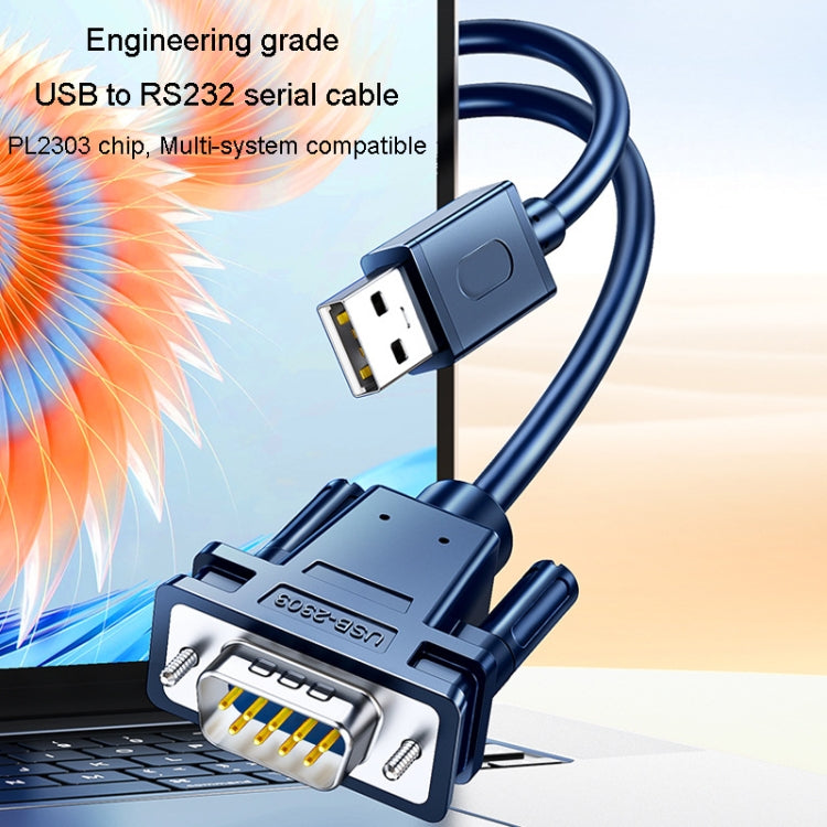 JINGHUA USB a RS232 Cable serie DB9 Pin Puerto COM Convertidor de computadora, 1.2m, 2m, 3m