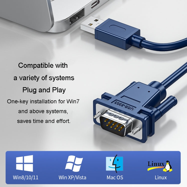 JINGHUA USB a RS232 Cable serie DB9 Pin Puerto COM Convertidor de computadora, 1.2m, 2m, 3m
