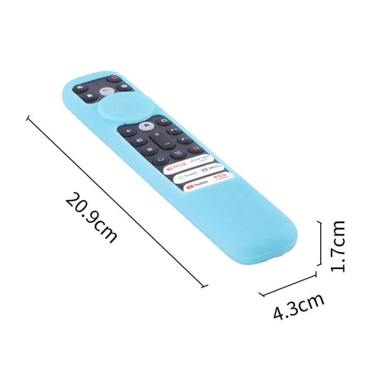 Para TCL RC902V Funda protectora de control remoto FMR1/FAR2/FMR4 Fundas universales de silicona a prueba de golpes, 20.9 x 4.3 x 1.7cm