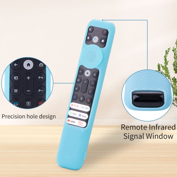 Para TCL RC902V Funda protectora de control remoto FMR1/FAR2/FMR4 Fundas universales de silicona a prueba de golpes, 20.9 x 4.3 x 1.7cm