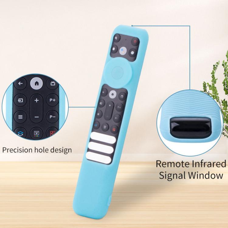 Para TCL RC902V Funda protectora de control remoto FMR1/FAR2/FMR4 Fundas universales de silicona a prueba de golpes, 20.9 x 4.3 x 1.7cm