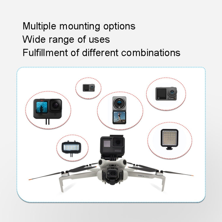 Para DJI Mini 4 PRO / Mini 3 PRO / Mini 3 Soporte de expansión superior 1/4 tornillos para accesorios de trípode, For DJI Mini 4 PRO / Mini 3 PRO / Mini 3