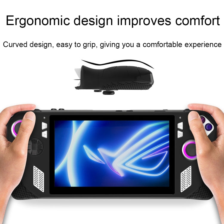 Funda protectora de silicona para consola de juegos ASUS ROG Ally + juego de tapas de botón, accesorios de bolsillo para juegos