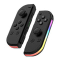 Mandos izquierdo y derecho para juegos JOY-02 con luces RGB, tacto agradable y Bluetooth, gamepad para Switch / Switch OLED / Switch Pro / Switch Lite / Switch Joycon, Black, Grey