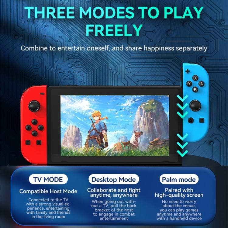 Mandos izquierdo y derecho para juegos JOY-02 con luces RGB, tacto agradable y Bluetooth, gamepad para Switch / Switch OLED / Switch Pro / Switch Lite / Switch Joycon, Black, Grey