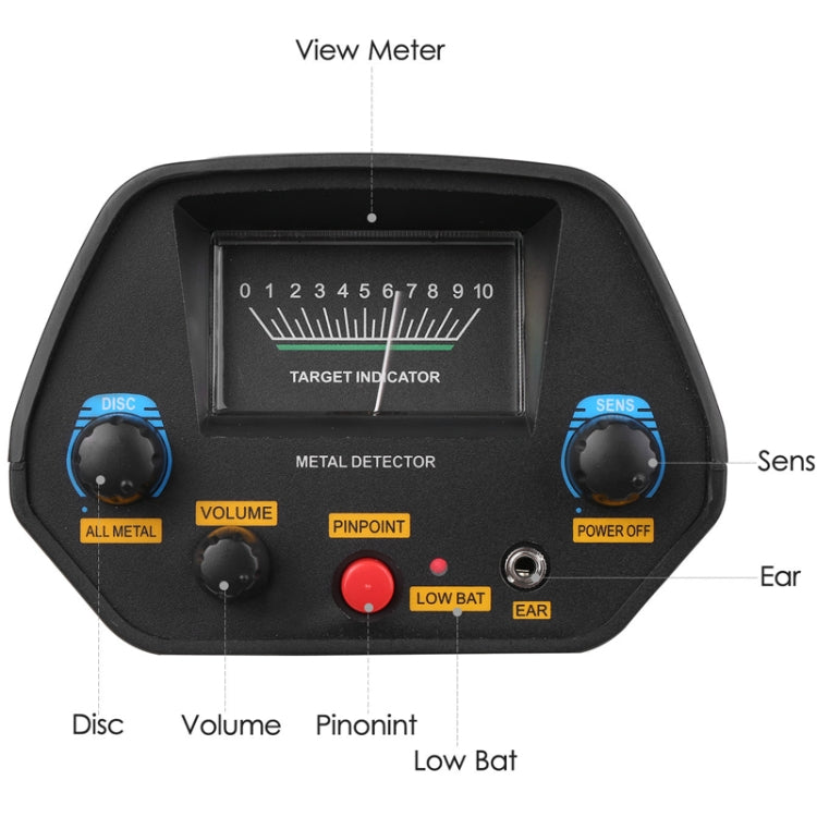 Equipo de detección al aire libre de posicionamiento preciso de detección de metales subterráneos, MD4080 Black, MD4080 Yellow