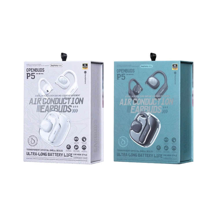REMAX OpenBuds P5 colorido cristal colgante oreja conducción de aire auricular Bluetooth OWS deportes música auricular inalámbrico, P5