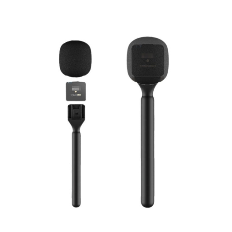 Mango de entrevista de micrófono para DJI Mic / Moma / Rode Wireless Go / Relacart, Interview Handle