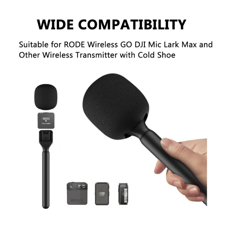 Mango de entrevista de micrófono para DJI Mic / Moma / Rode Wireless Go / Relacart, Interview Handle