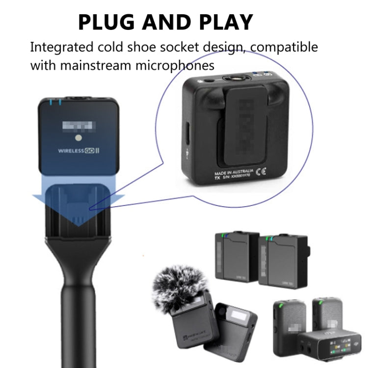 Mango de entrevista de micrófono para DJI Mic / Moma / Rode Wireless Go / Relacart, Interview Handle