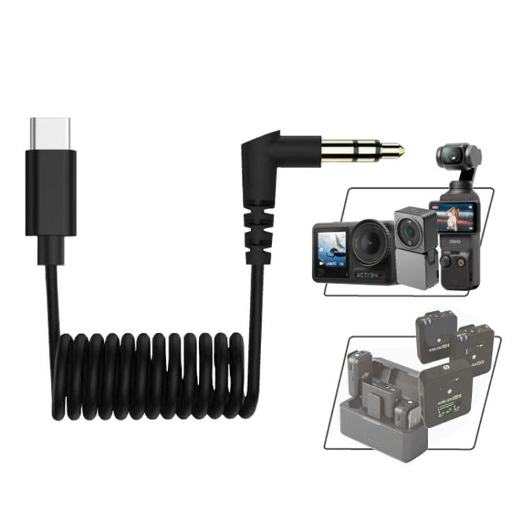 Cable adaptador de audio USB-C / Type-C a TRS macho de 3,5 mm para DJI Osmo Action 4/3/2/Pocket 3