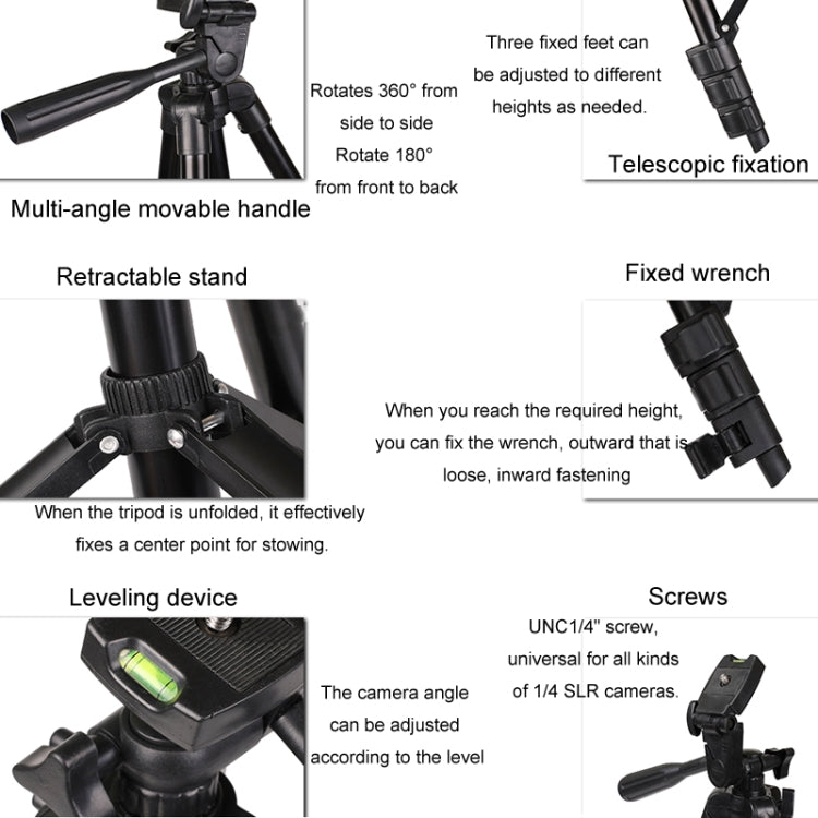 Soporte de aterrizaje retráctil para fotografía con trípode en vivo para cámara DSLR de aluminio portátil, 102cm Tripod+Clip+Bag, 102cm Tripod+Clip+Bag+Controller+Adaptor, 130cm Tripod+Clip+Bag, 130cm Tripod+Clip+Bag+Controller+Adaptor                 ...