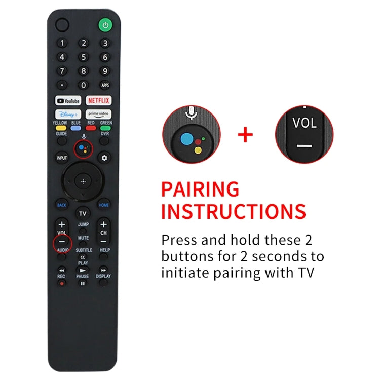 Control remoto por voz Bluetooth RMF-TX520U para Sony Smart TV KD-43X80J KD-43X85J, RMF-TX520U