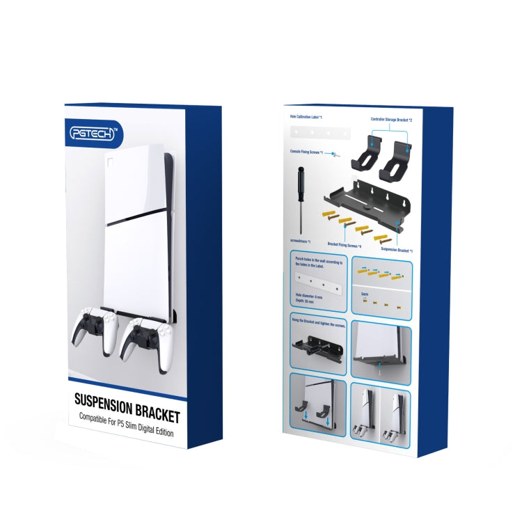 Para PS5 Slim estante de almacenamiento montado en la pared mango de host accesorios de suspensión de almacenamiento