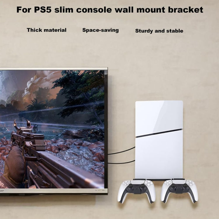Para PS5 Slim estante de almacenamiento montado en la pared mango de host accesorios de suspensión de almacenamiento