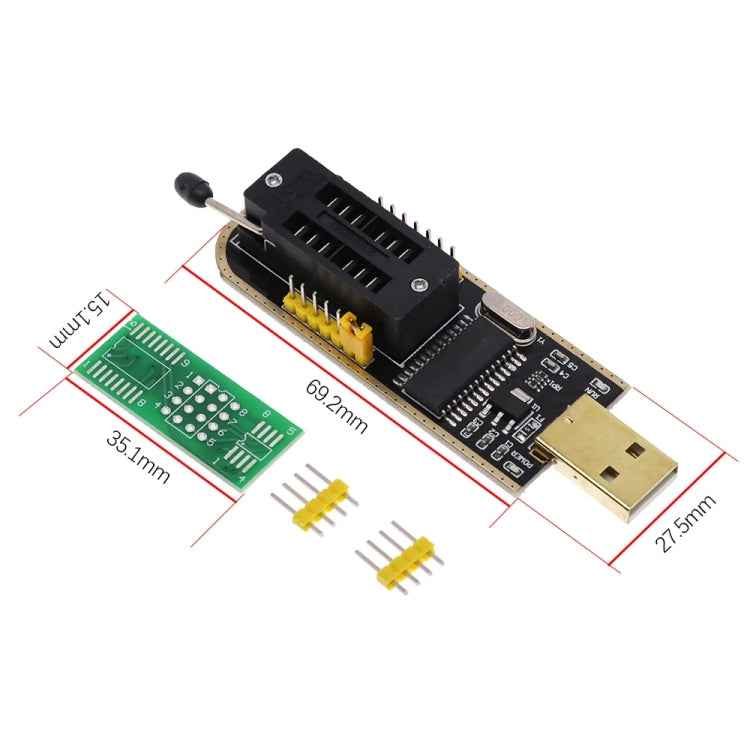 Módulo programador Placa base USB Enrutamiento Cristales líquidos Desmontaje Herramienta de prueba SOP8 gratuita, CH341A, Test Clip With 1 Board+CH341A, Test Clip With 2 Board+CH341A