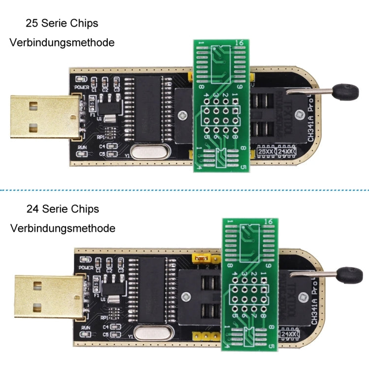 Módulo programador Placa base USB Enrutamiento Cristales líquidos Desmontaje Herramienta de prueba SOP8 gratuita, CH341A, Test Clip With 1 Board+CH341A, Test Clip With 2 Board+CH341A