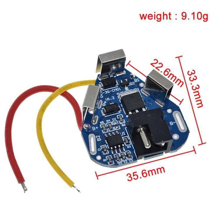 Placa de protección de batería de litio 3S 12,6 V CC, placa de protección de batería para taladro eléctrico, 3S 12.6V DC