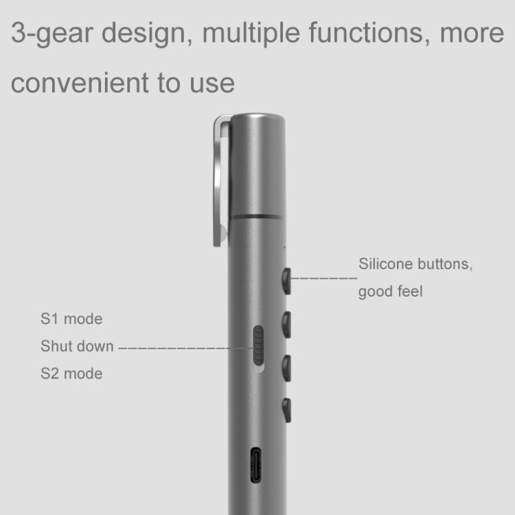 Bolígrafo giratorio multifuncional para enseñanza de conferencias, puntero láser telescópico electrónico, presentador inalámbrico PPT, Telescopic Laser Pointer