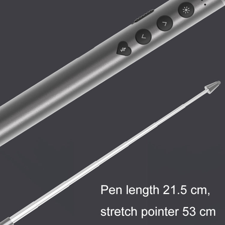 Bolígrafo giratorio multifuncional para enseñanza de conferencias, puntero láser telescópico electrónico, presentador inalámbrico PPT, Telescopic Laser Pointer
