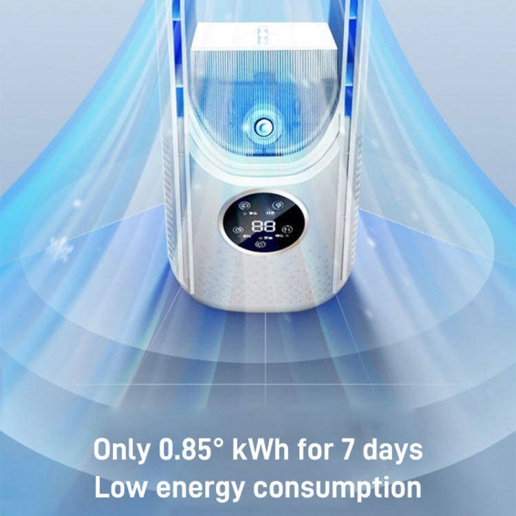 Ventilador eléctrico de humidificación sin cuchilla para escritorio, seis engranajes ajustables con función de sincronización de luz LED