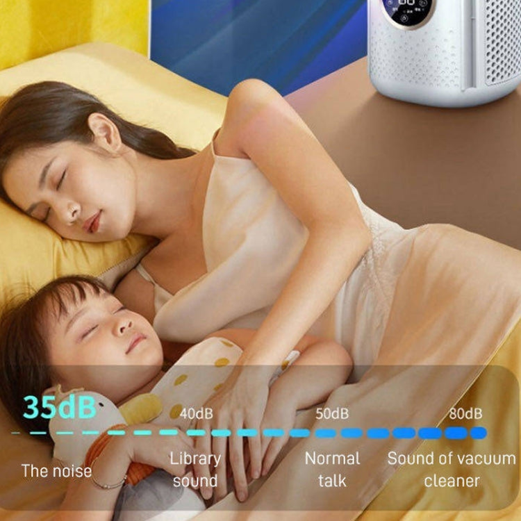 Ventilador eléctrico de humidificación sin cuchilla para escritorio, seis engranajes ajustables con función de sincronización de luz LED