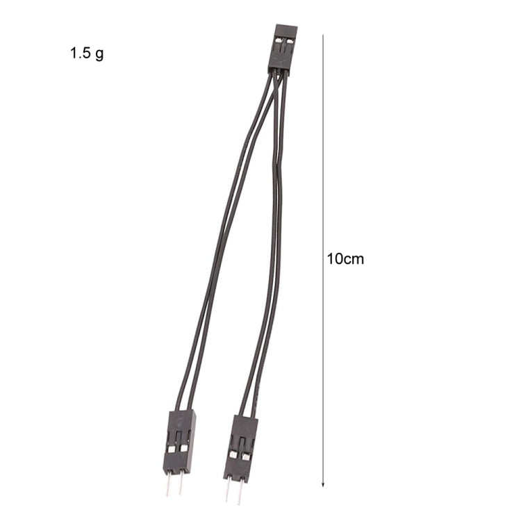 Cable terminal DuPont Cable de conexión DuPont 2,54 2Pin 1 a 2 cables una hembra a dos machos, 10cm