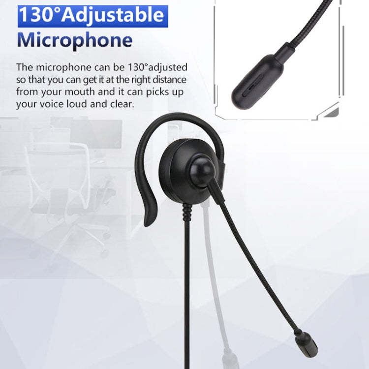 SOYTO SY227 Auriculares con gancho para la oreja para operador de un solo lado Auriculares para computadora con cable, 3.5mm, Separation USB Wire Control
