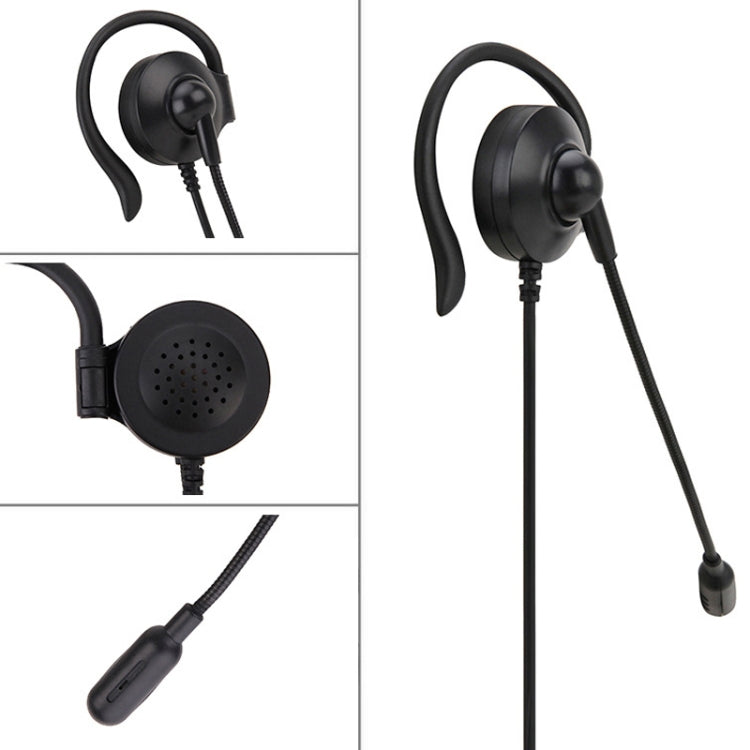 SOYTO SY227 Auriculares con gancho para la oreja para operador de un solo lado Auriculares para computadora con cable, 3.5mm, Separation USB Wire Control