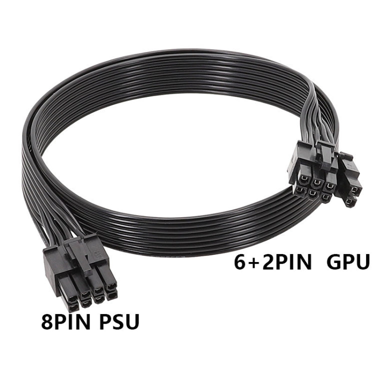 Para Corsair 18AWG Cable plano Módulo de alimentación Cable Tarjeta gráfica Módulo Cable 8 pines a 8 pines 6 + 2, 50cm For Corsair, 60cm For Corsair