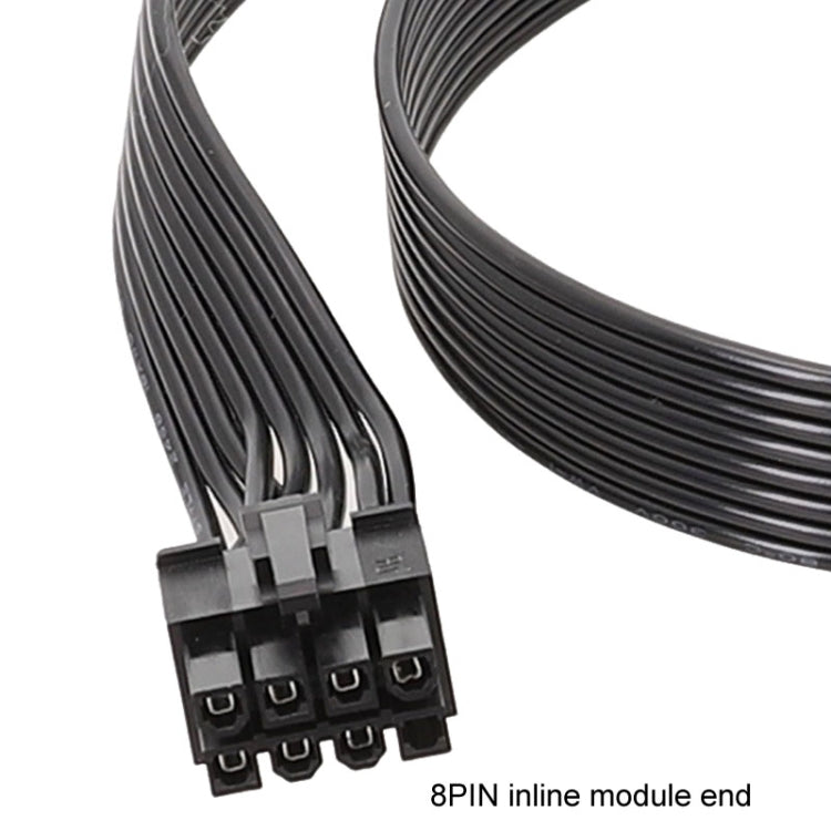 Para Corsair 18AWG Cable plano Módulo de alimentación Cable Tarjeta gráfica Módulo Cable 8 pines a 8 pines 6 + 2, 50cm For Corsair, 60cm For Corsair