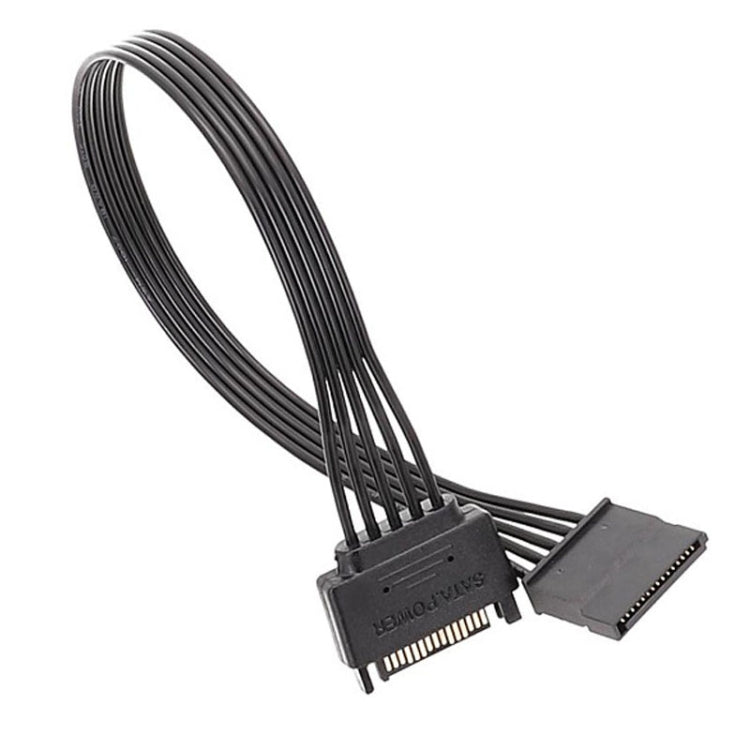 Fuente de alimentación SATA 15Pin Cable de extensión macho y hembra Cables de conexión de alimentación de unidad de disco duro duraderos, 30cm 15Pin, 60cm 15Pin