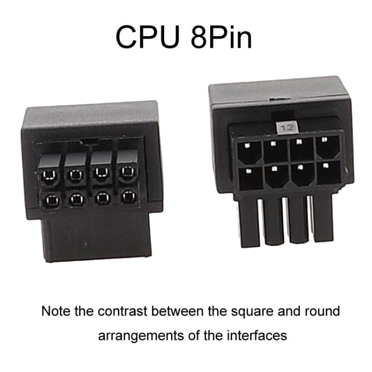 Placa base CPU 8 pines conector de dirección asistida interfaz cabezal de dirección adaptador de 90 grados, Positive Bend A Type, Reverse Curve B Type