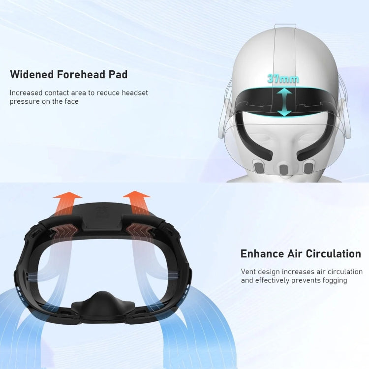 AMVR Q3FC1 para máscara Meta Quest3, material de cuero transpirable de seda de hielo