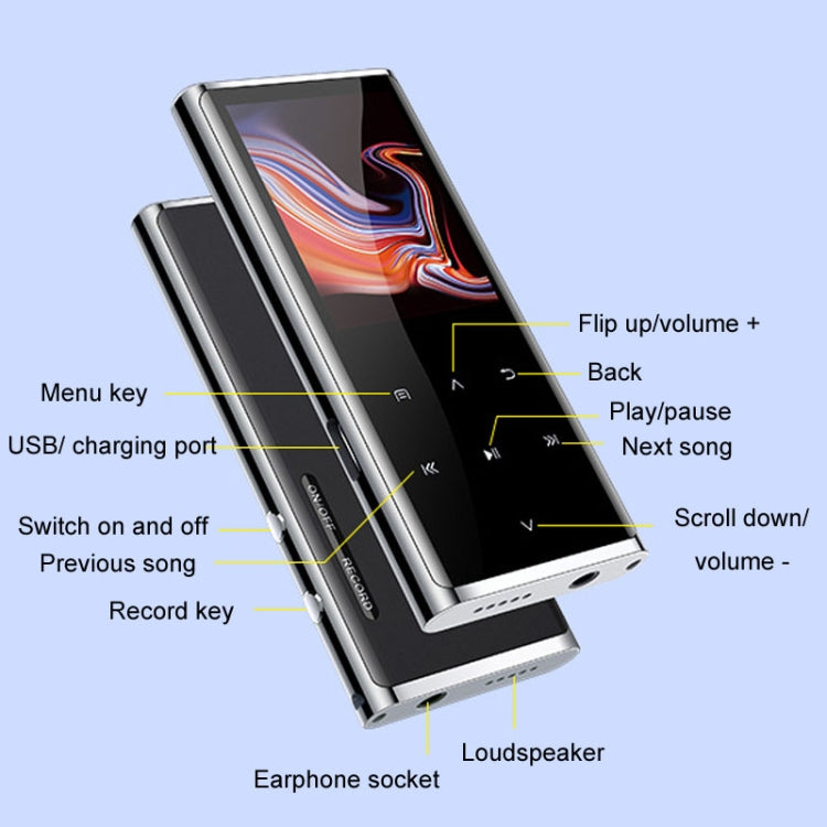 M27 Grabadora de libros electrónicos con reproductor de música MP3/MP4 Bluetooth de 1,8 pulgadas, 4GB, 8GB, 16GB, 32GB