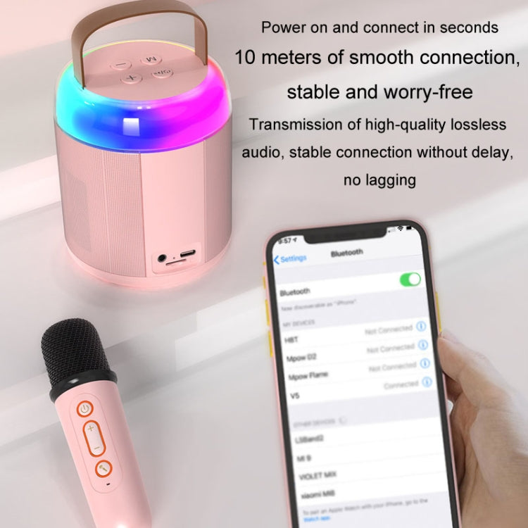Altavoz Bluetooth portátil para el hogar, pequeño Audio de Karaoke para exteriores, Y1 White, Y1 Pink, Y1 Black, Y2 White, Y2 Pink, Y2 Black