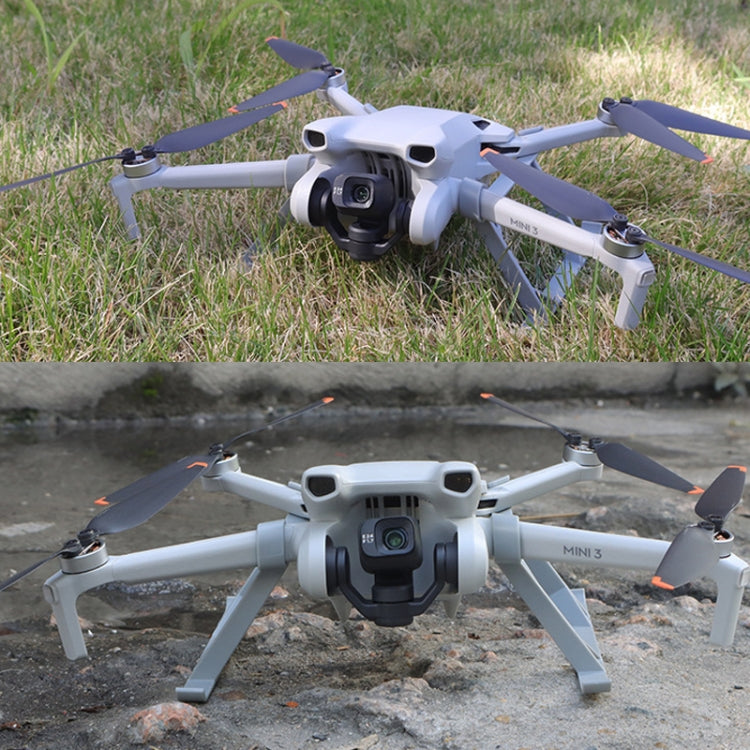 Para DJI Mini 3 / Mini 3 Pro 1 par de cubierta protectora de hélice de tren de aterrizaje con soporte de aumento de altura, For DJI Mini 3 / Mini 3 Pro